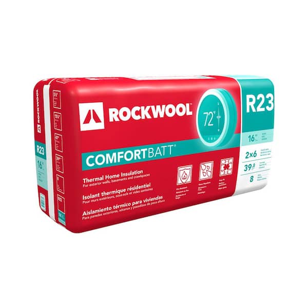 ROCKWOOL R-23 Comfortbatt 5-1/2 in. x 15 in. x 47 in. Fire Resistant Stone Wool Insulation Batt (39.8 sqft)