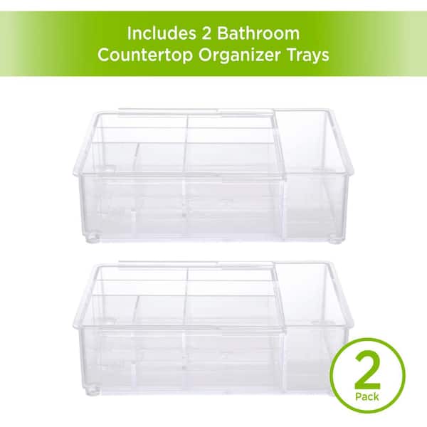Stackable Clear Drawer Organizer Bins, Bathroom Organizers, Clear