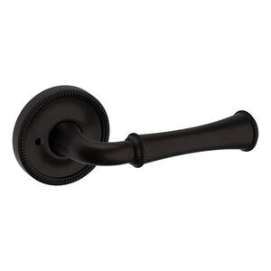 Privacy 5118 Oil Rubbed Bronze Bed/Bath Door Handle Lever with 5076 Rose