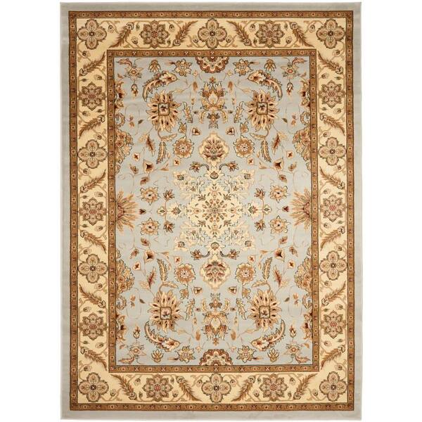 SAFAVIEH Lyndhurst Gray/Beige 9 ft. x 12 ft. Floral Speckled Area Rug