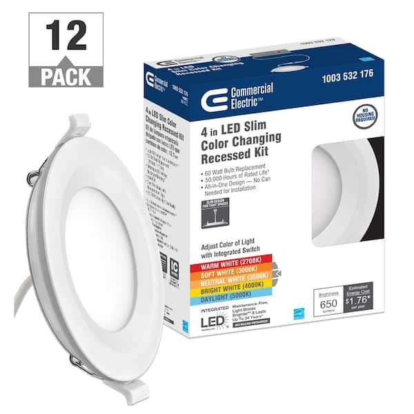 slim recessed led light 12 pack