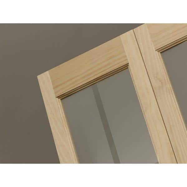 Pinecroft 29.5 in. x 78.625 in. Pantry Glass Over Raised Panel 1/2