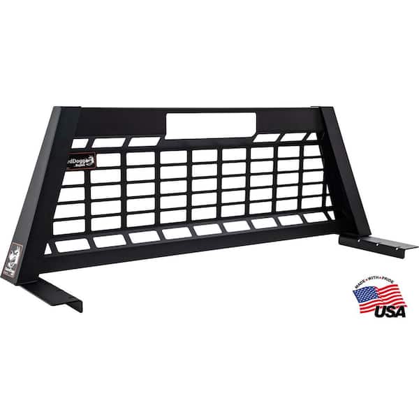 20.20-inch Tall Matte Black Heavy-Duty Steel GuardDogg Pickup Truck Headache Rack Bundle with Mounting Brackets