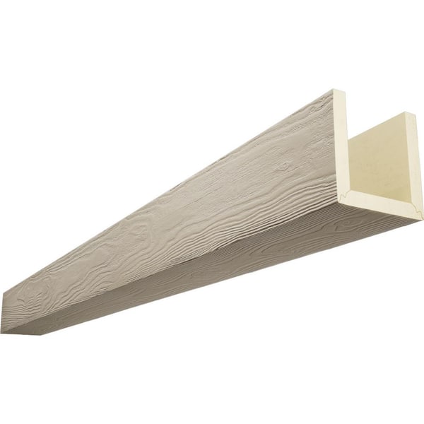 Ekena Millwork Endurathane 8 in. H x 4 in. W x 16 ft. L Sandblasted Sand Dune Faux Wood Beam