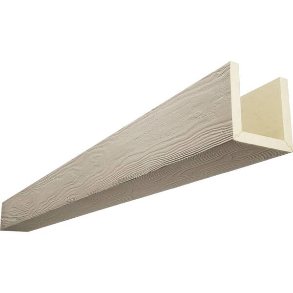 Ekena Millwork Endurathane 4 in. H x 10 in. W x 8 ft. L Sandblasted Sand Dune Faux Wood Beam