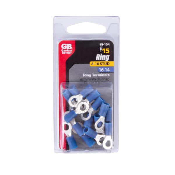 300 PACK 16-14 Gauge #8 Stud Insulated Vinyl Ring Terminals 100% Tin Copper Core 