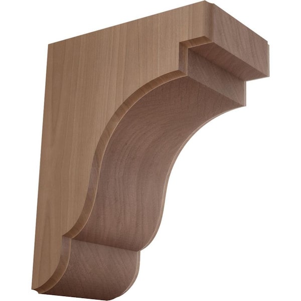 Ekena Millwork 8-1/2 in. x 5-1/4 in. x 11 in. Unfinished Cherry Bedford Corbel