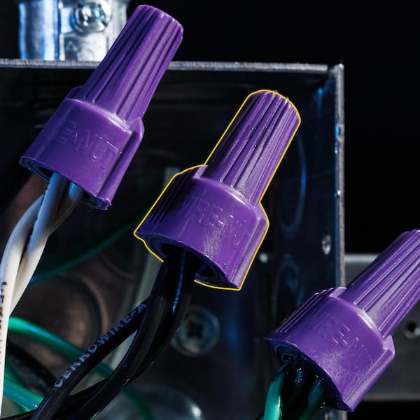 IDEAL Twister Al/Cu Purple Wire Connector, Bag of 2 30-1065S - The