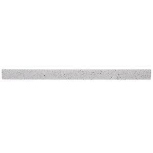 30.5 in. W x 0.75 in. D x 2.19 in. H Solid Surface Cultured Marble Backsplash in Silver Ash