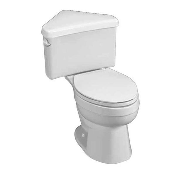 American Standard Titan 2-Piece 1.6 GPF Right Height Round Toilet in White with Triangle Tank-DISCONTINUED