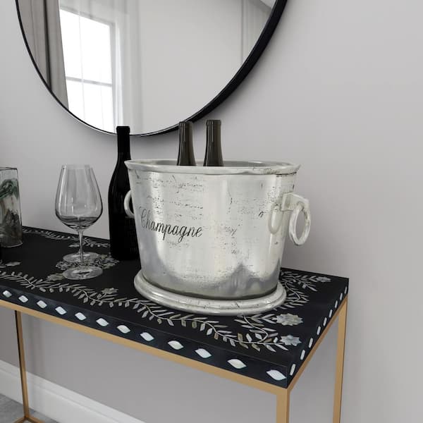 Litton Lane Silver Aluminum Champagne Ice Bucket