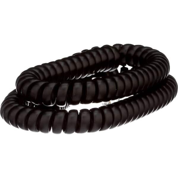Zenith 12 ft. Coiled Phone Cord in Black