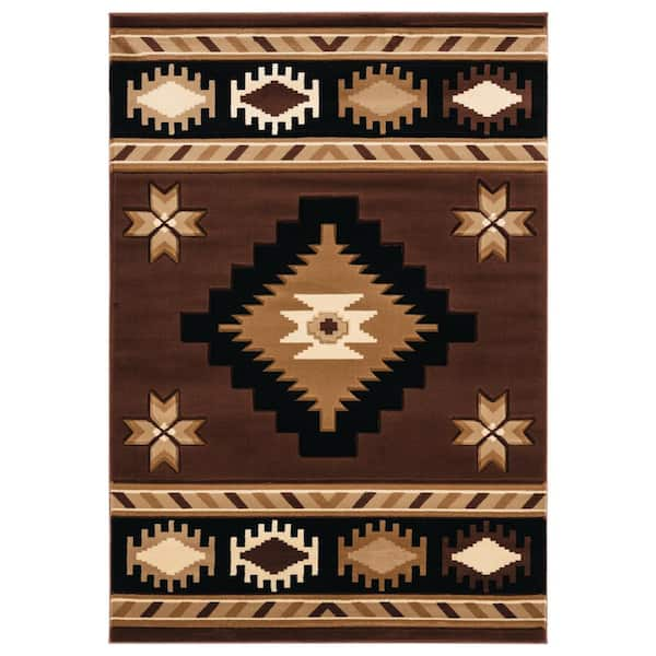 Bristol Caliente Brown 5 ft. 3 in. x 7 ft. 6 in. Area Rug