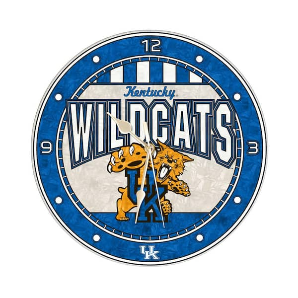 The Memory Company NCAA - 12 in. Kentucky Art Glass Clock