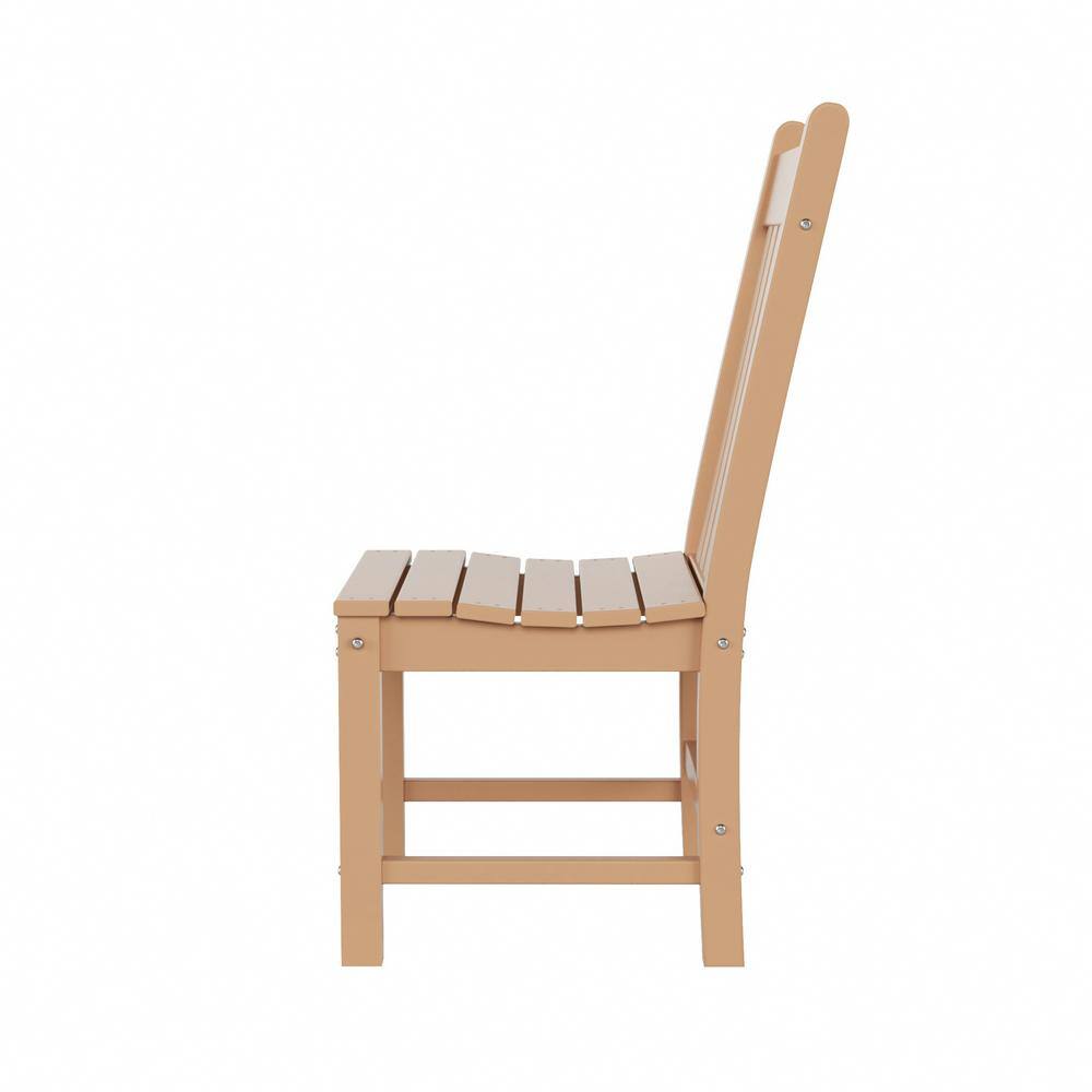 Teak Armless Outdoor Patio Dining Chair