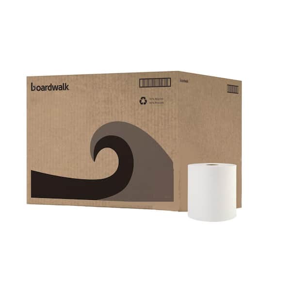 Boardwalk Hardwound Paper Towels 1-Ply White (6 Rolls per Carton)