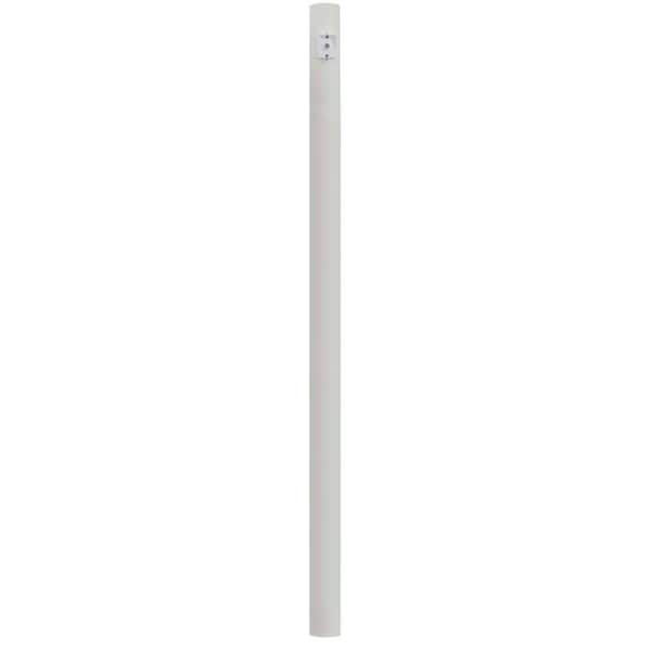 8 ft. White Outdoor Direct Burial Lamp Post with Dusk to Dawn Photo Sensor fits 3 in. Post Top Fixtures