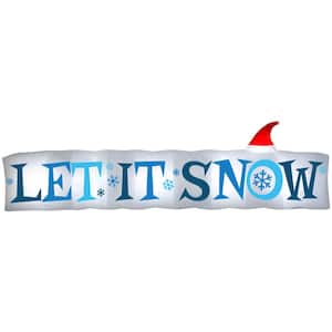 4 ft H. x 14ft W. Inflatable Airblown-Let It Snow Sign-LG