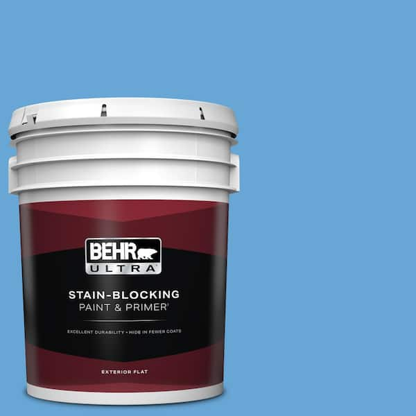 BEHR ULTRA 5 gal. #560B-5 Ocean Tropic Flat Exterior Paint & Primer