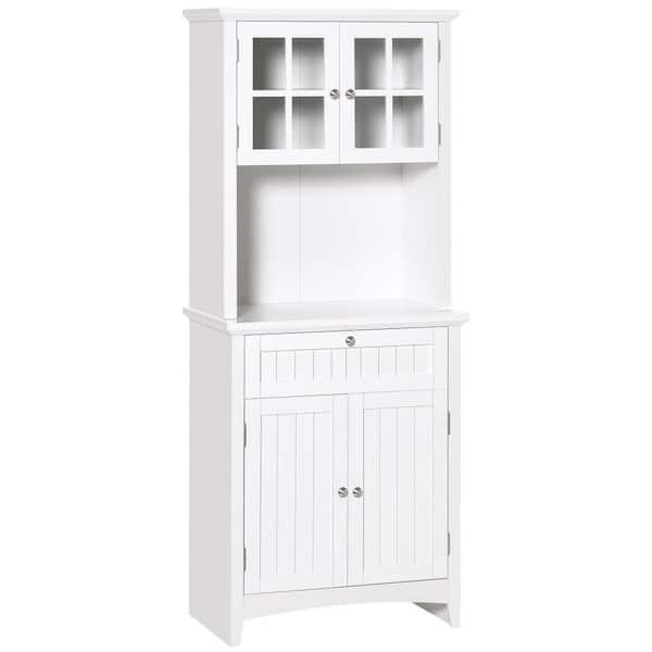 Pure white with beadboard door panels Pantry Organizer with Adjustable Shelves;Removable Shelves