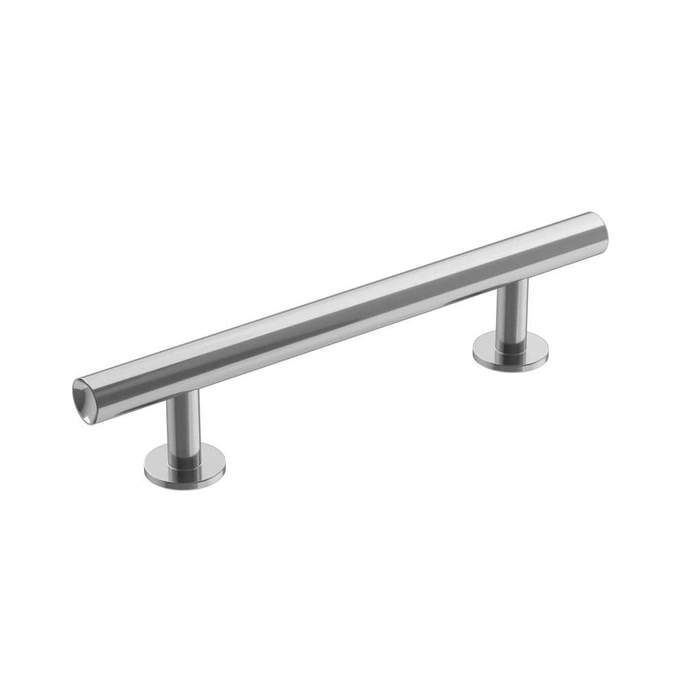 Polished Chrome Modern Cabinet Bar Pull with Mounting Hardware