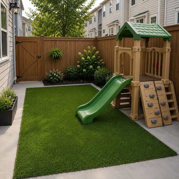 MSI Evergrass Emerald Green Precut 7.5 ft. x 10 ft. Green