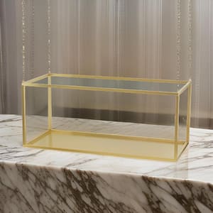 51.5 in. Gold Rectangular Metal Plant Stand with 1-Tier