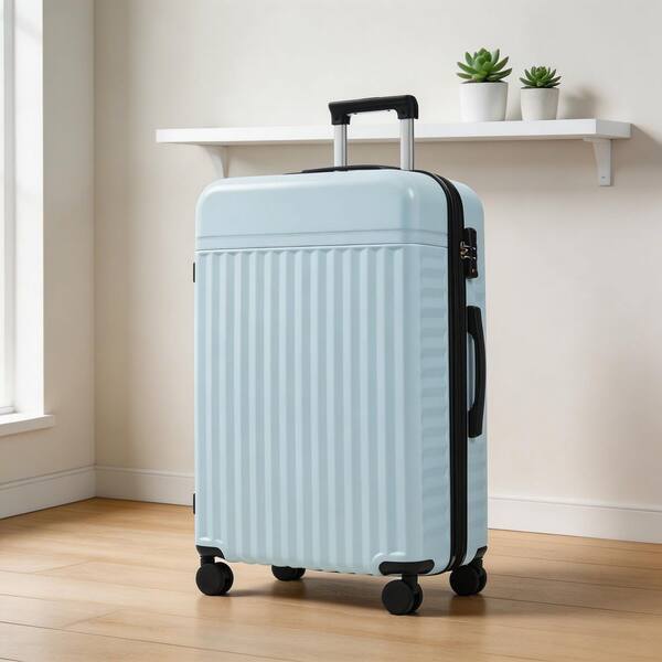 LIVACA 5-Piece Light Blue Expandable ABS Plastic Hardside Spinner