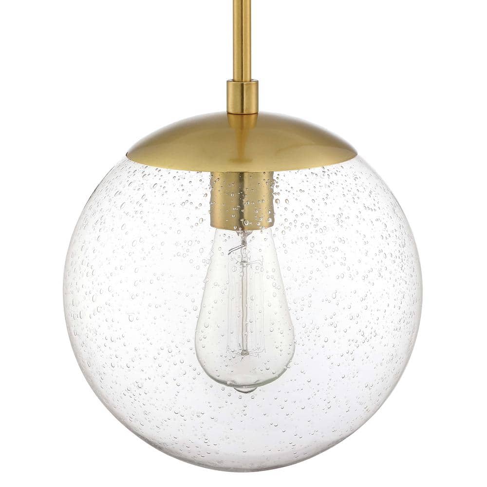 Gracelyn Satin Gold Mini Globe Pendant with Clear Glass Shade