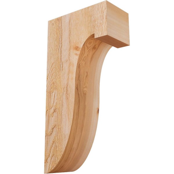 Ekena Millwork 6 in. x 12 in. x 24 in. Western Red Cedar Del Monte Rough Sawn Corbel