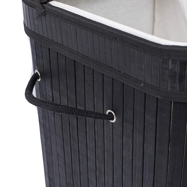 Tall Hamper with Lid Black Laundry Basket – Timeyard