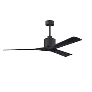 Nan 60 in. Indoor Matte Black Ceiling Fan with Remote Included