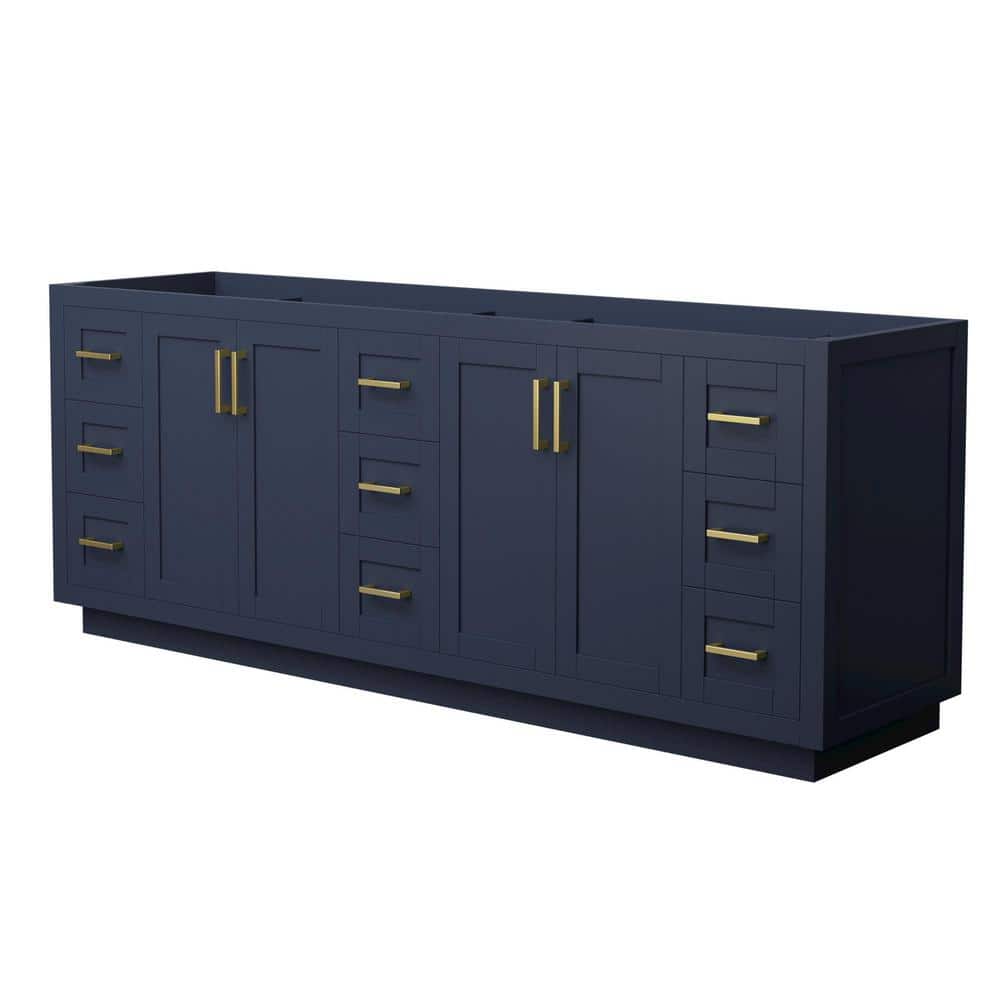 Miranda 83.25 in. W x 21.75 in. D x 33 in. H Double Bath Vanity Cabinet without Top in Dark Blue price history on PriceWatchPro