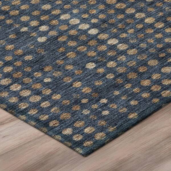 Chantille Machine Washable Indoor/Outdoor Abstract ACN3015 Navy 10 ft. x 14 ft. Area Rug