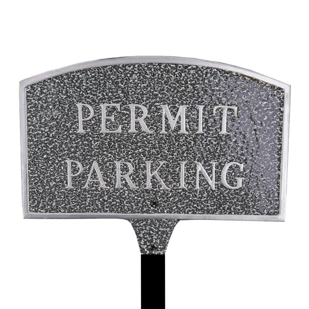 "5.5"" x 9"" Small Arch Permit Parking Statement Plaque Sign with Lawn Stake - Swedish Iron" price history on PriceWatchPro