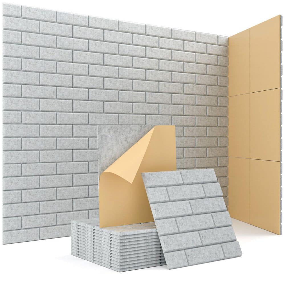 11.8 in. x 11.8 in. x 0.4 in. Gray Soundproofing Panels, Acoustic Foam Panels for Walls Door Ceiling, 12 Pcs price history on PriceWatchPro