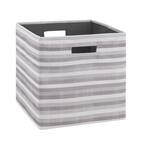 13 in. H x 13 in. W x 13 in. D Gray Fabric Cube Storage Bin 2-Pack