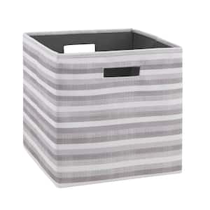 Emma Collapsible 13 in. H x 13 in. W x 13 in. D Gray Fabric Cube Storage Bin 2-Pack