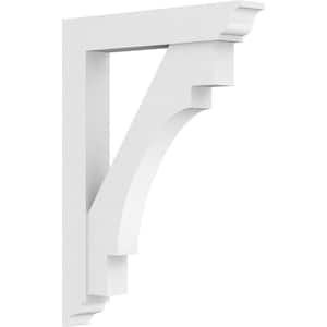 3 in. x 32 in. x 24 in. Merced Bracket with Traditional Ends Standard Architectural Grade PVC Bracket