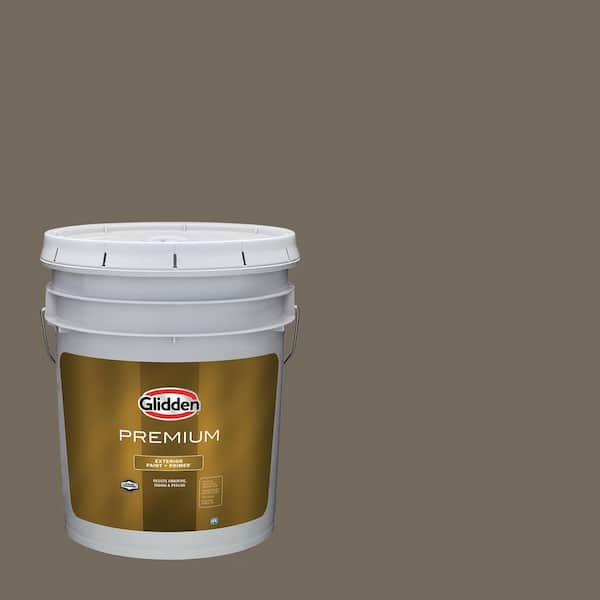 Glidden Premium 5 gal. PPG1022-6 Granite Satin Exterior Latex Paint