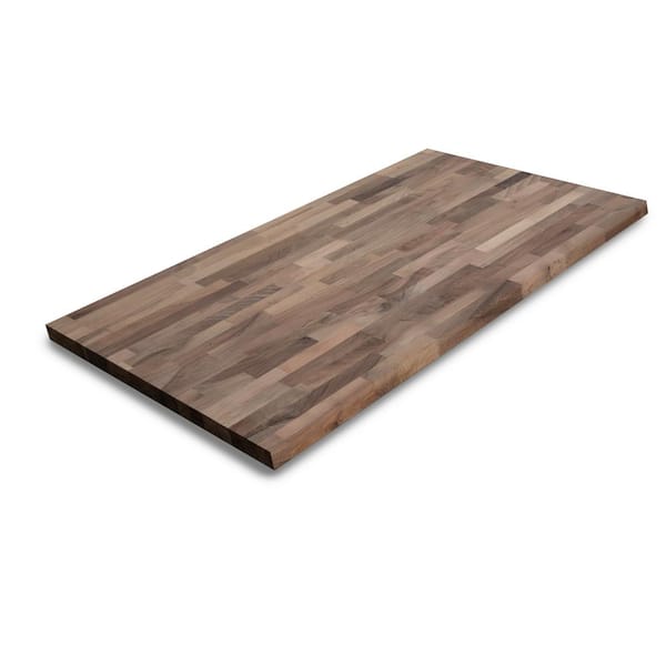 Hardwood Reflections 4 ft. L x 30 in. D Unfinished Walnut Butcher Block Desktop with Eased Edge