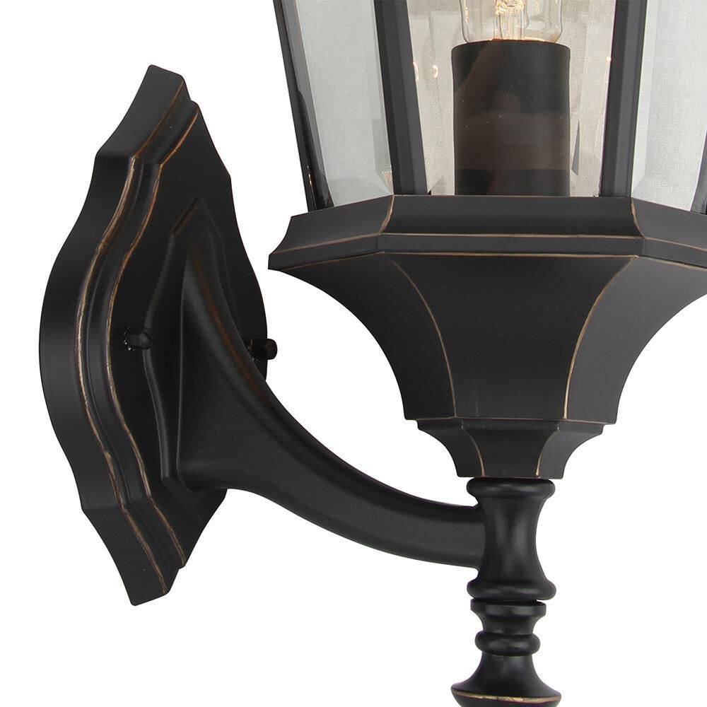 Imperial Black Dimmable Outdoor Wall Lantern with Clear Glass