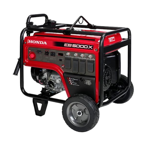 7000-Watts /4500-Watts Recoil Start Gasoline Industrial Portable Generator with Co-Minder, Wheel and Handle Kit
