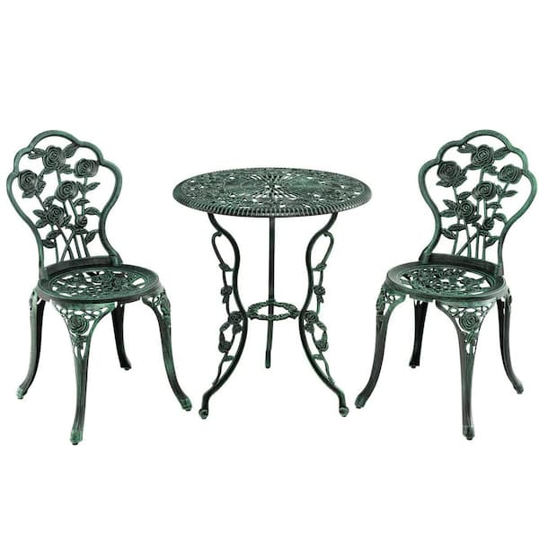 Alpulon 3-Piece Outdoor Cast Aluminum Patio Bistro Set ZY1C0324 - The ...