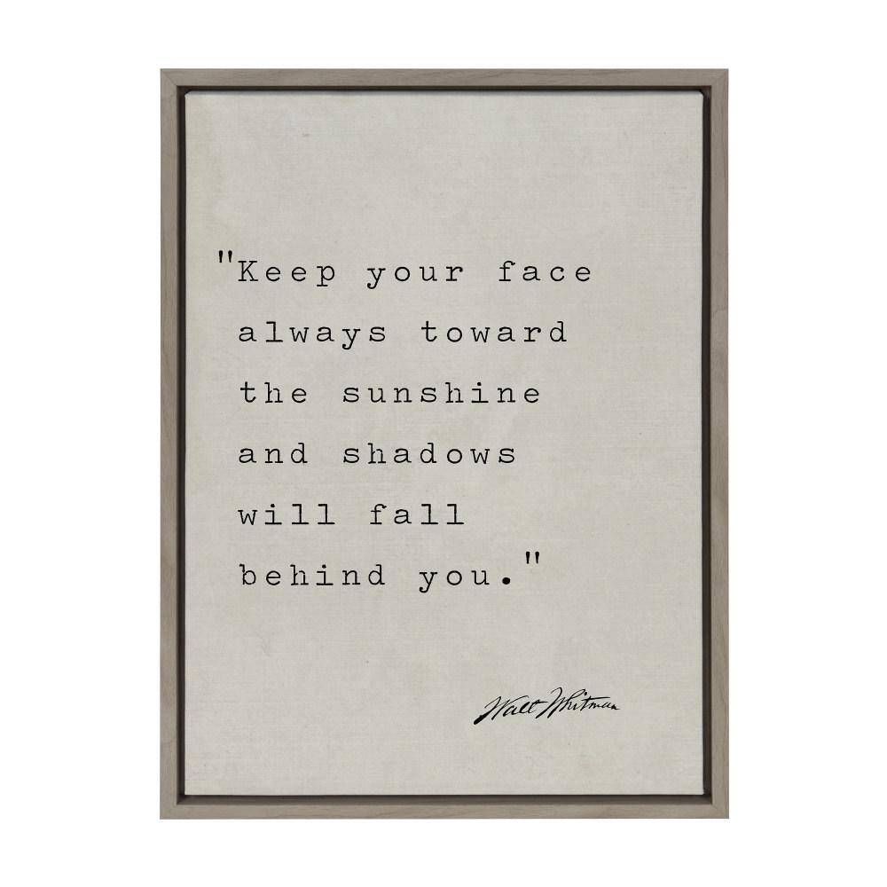 18x24 Beige Canvas Motivational Quote Print with Frame