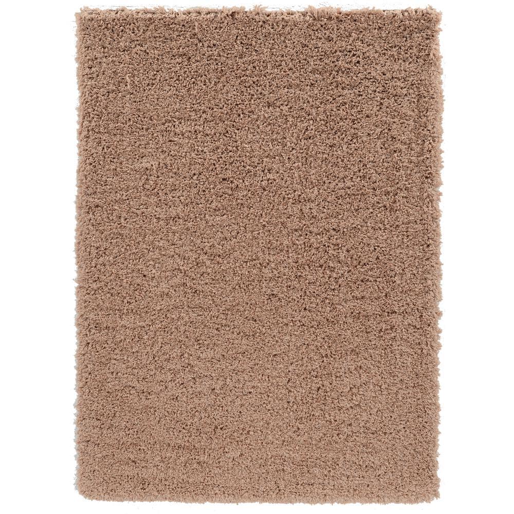 Modern Shag Sand 8 ft. x 10 ft. Area Rug