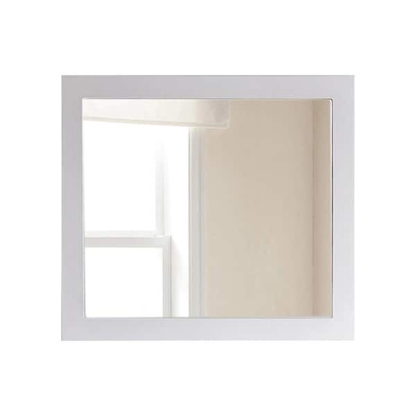 Laviva Sterling 36 in. W x 30 in. H Rectangular Wood Framed Wall Bathroom Vanity Mirror in White