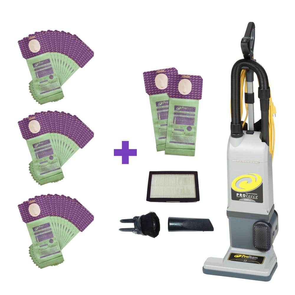 ProTeam ProForce 1200XP Commercial Upright Vacuum Cleaner with ProLevel