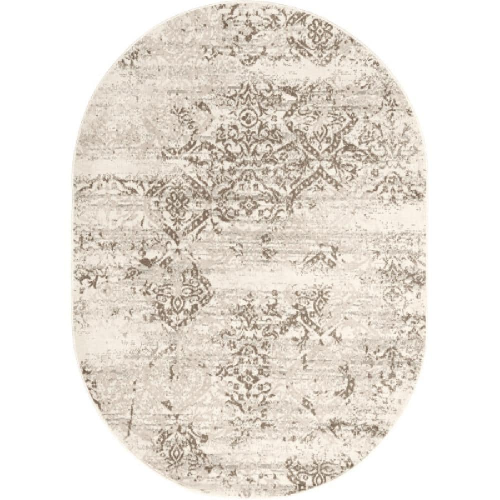 Vintage Freja 6 ft. 7 in. x 9 ft. Beige Indoor Oval Rug price history on PriceWatchPro
