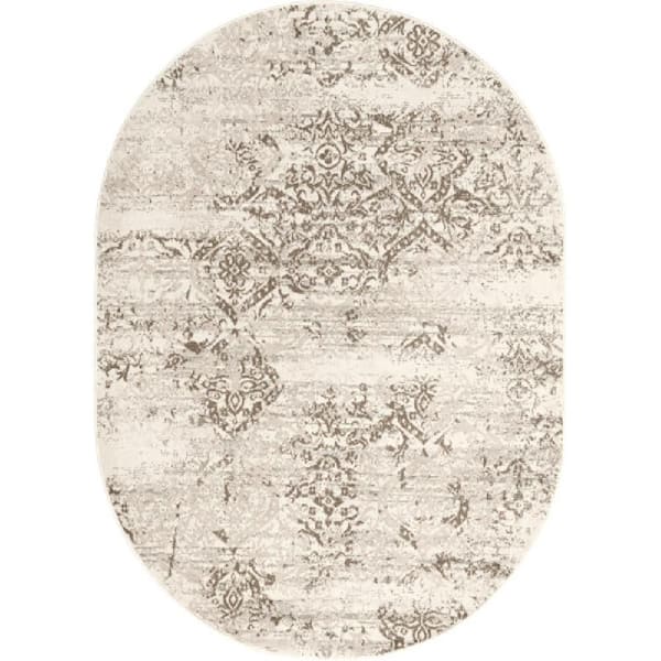 Vintage Freja 6 ft. 7 in. x 9 ft. Beige Indoor Oval Rug